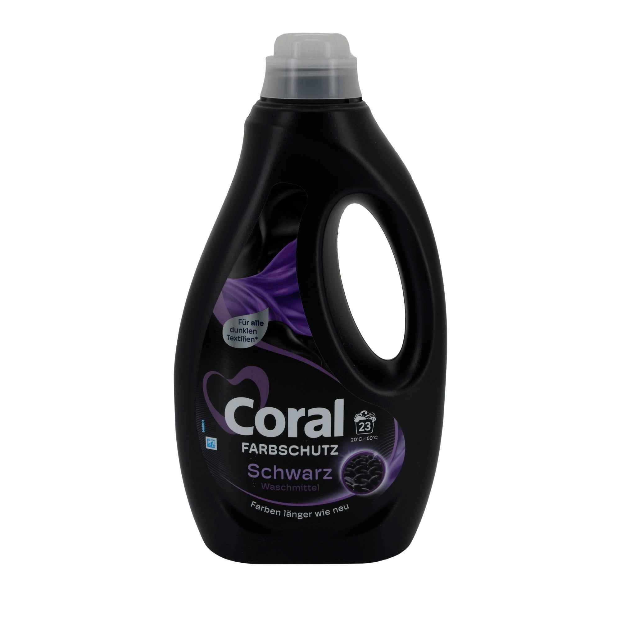 Flüssigwaschmittel Coral | Schwarz Farbschutz | Für 23 Wäschen dunkler Textilien | 15 l